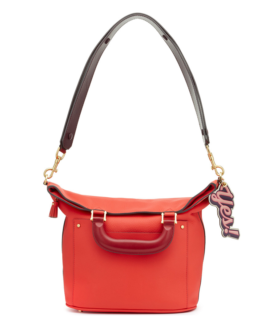 Orsett Small orange leather grab bag Sale - Anya Hindmarch