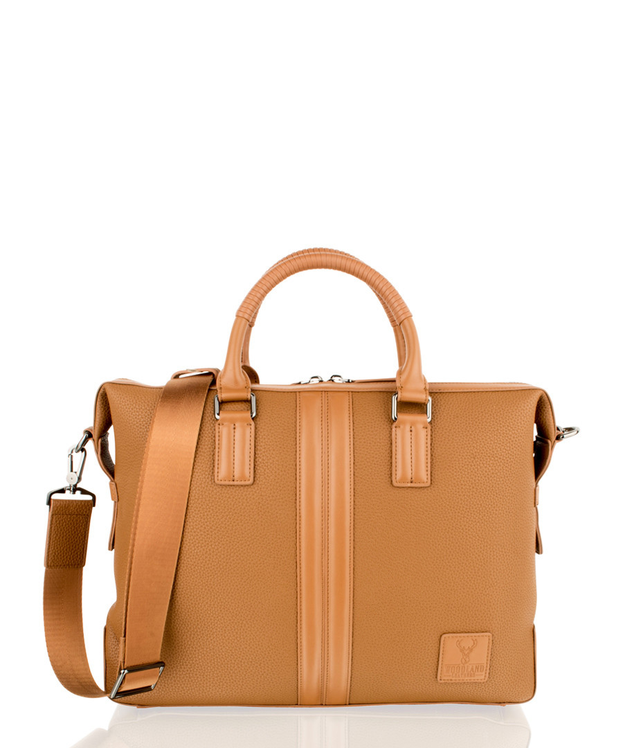 Tan leather briefcase Sale - woodland leather