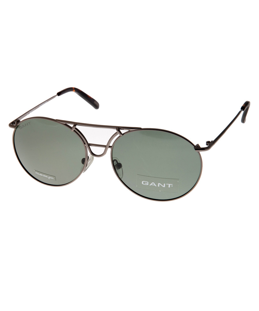 Grey & gold thin round sunglasses Sale - gant