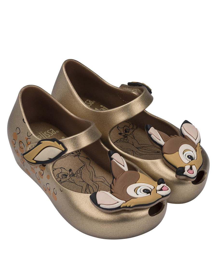 Girl's Mini Ultragirl gold bambi shoes Sale - mini melissa