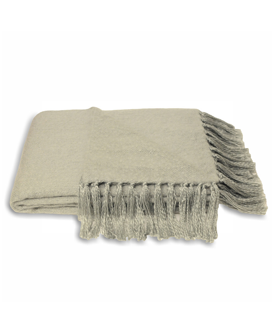 Chiltern grey tassel throw 127 x 180cm Sale - riva paoletti