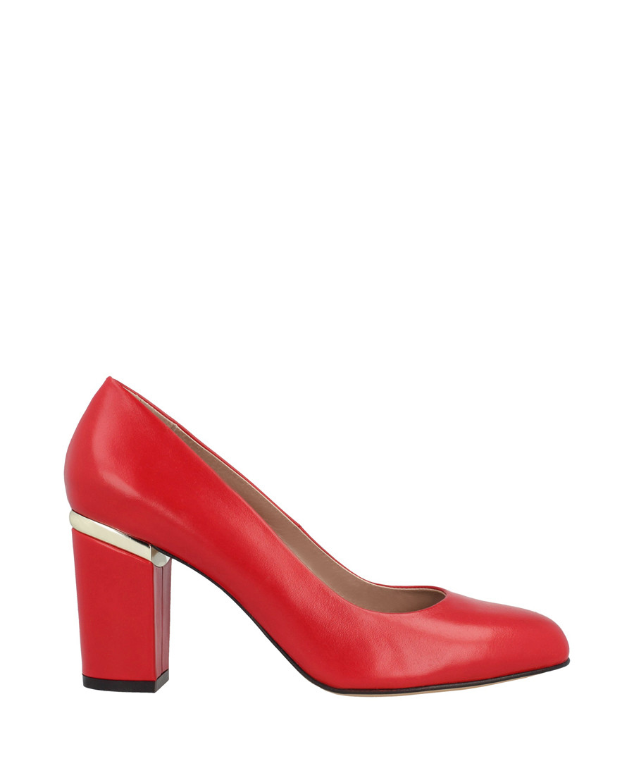 Red leather block heels Sale - roberto botella