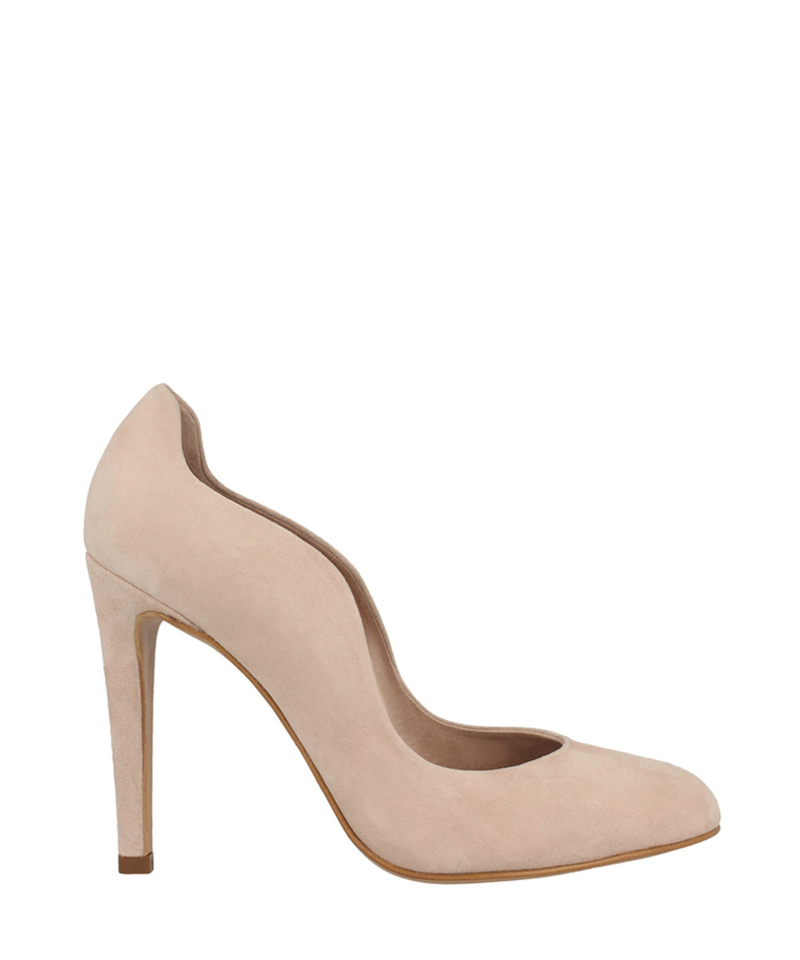 Nude suede curve stiletto heels Sale - roberto botella