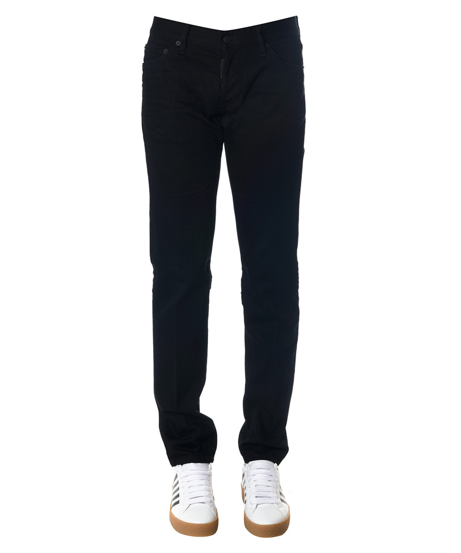 Men's black cotton straight jeans Sale - dsquared2
