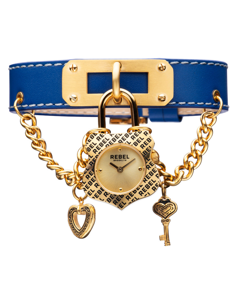 Seagate blue leather watch Sale - rebel
