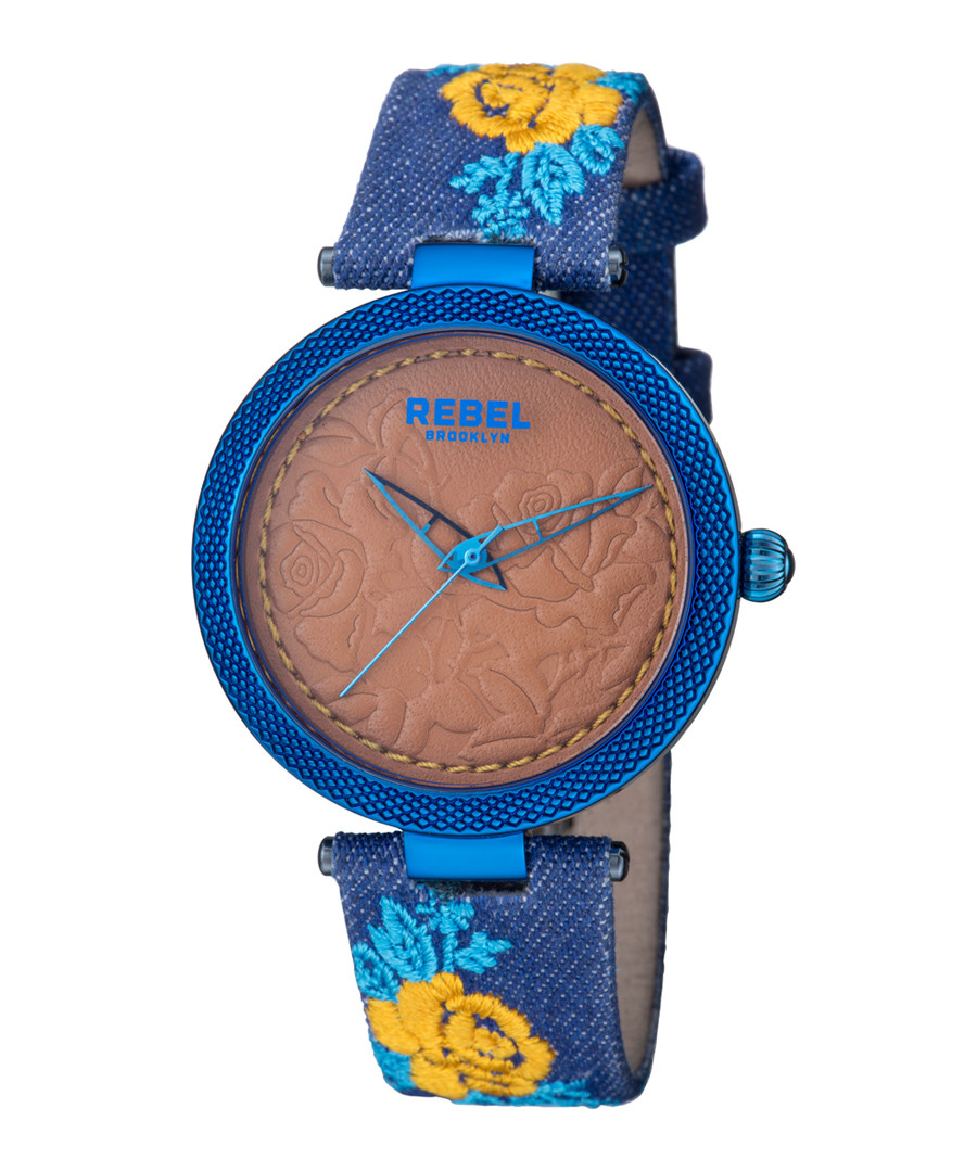 Carroll Gardens blue printed watch Sale - rebel