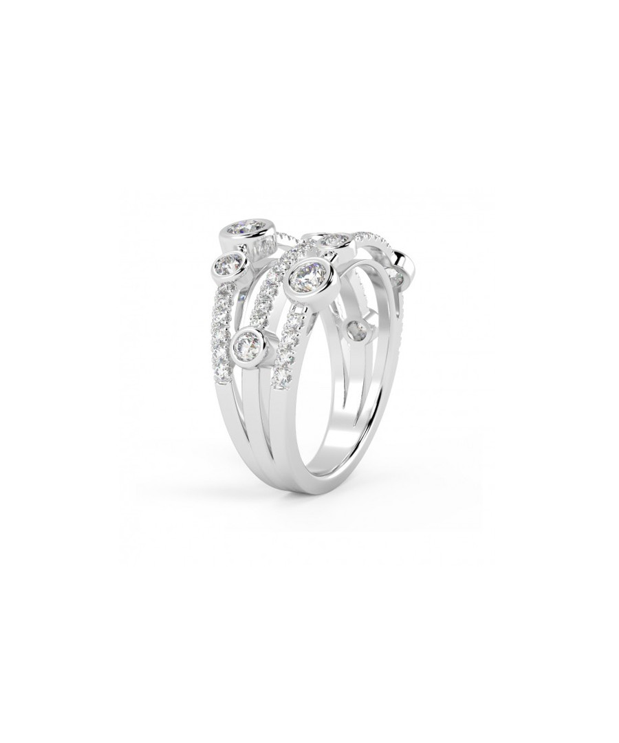 1ct diamond & white gold bubble ring Sale - Buy Fine Diamonds