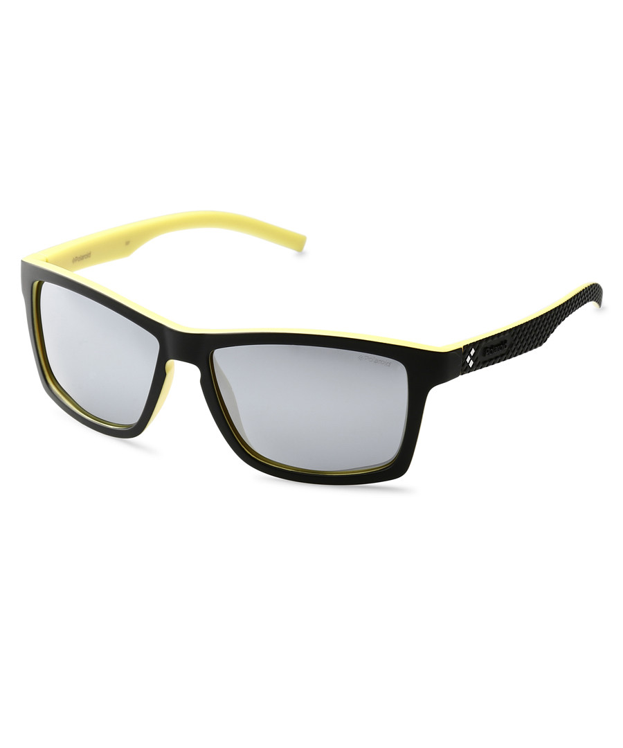 Black & yellow rectangular sunglasses Sale - polaroid