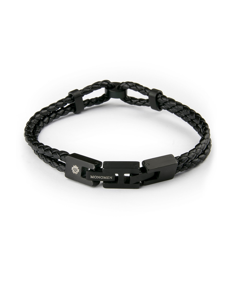 Black nappa braided bracelet Sale - monomen