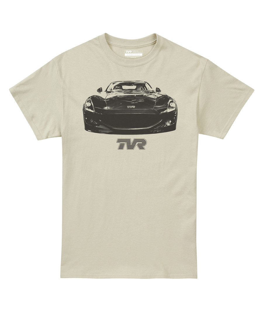 Sand pure cotton car motif T-shirt Sale - petrol heads