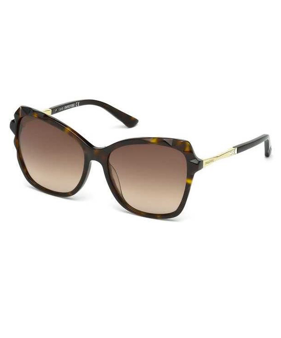 Brown Havana oversized sunglasses Sale - swarovski