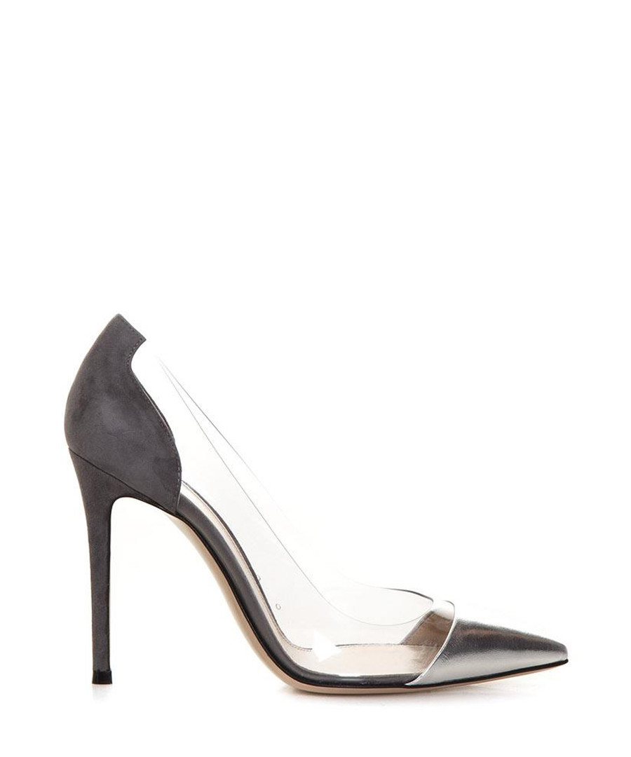 Women's grey leather stiletto heels Sale - gianvito rossi