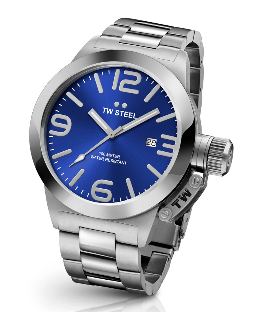 Canteen silver-tone steel quartz watch Sale - tw steel