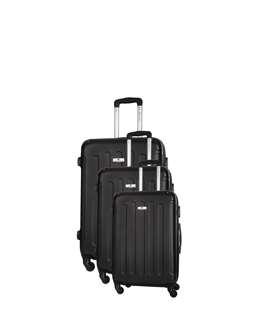 3pc black spinner suitcase nest Sale - platinium