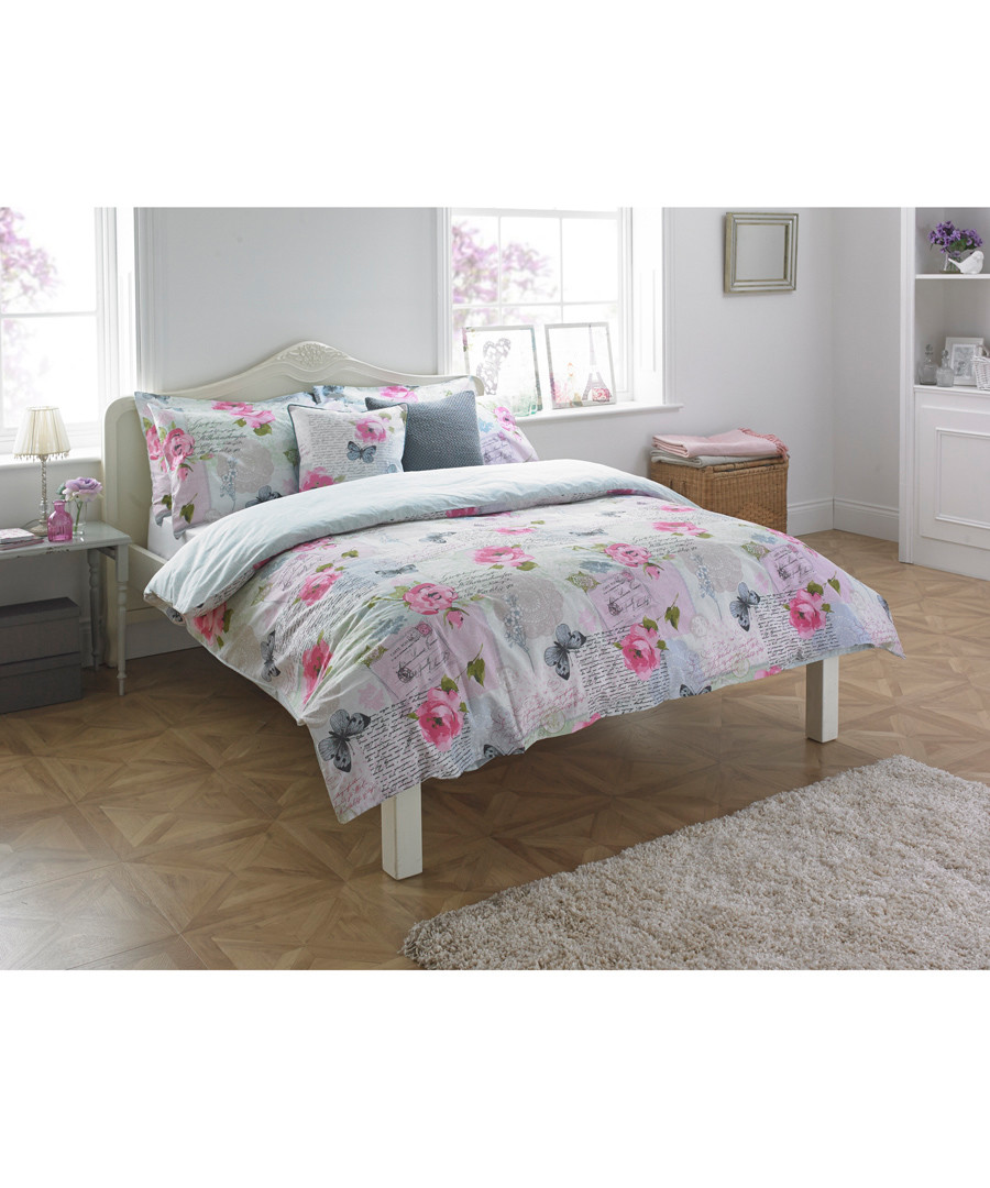 Rosebery flower double duvet set Sale - riva paoletti