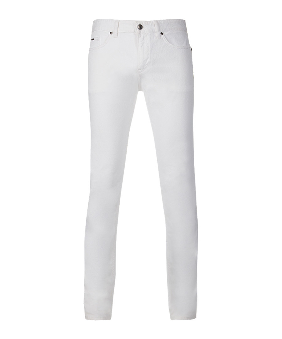 White cotton blend skinny trousers Sale - Boss By Hugo Boss