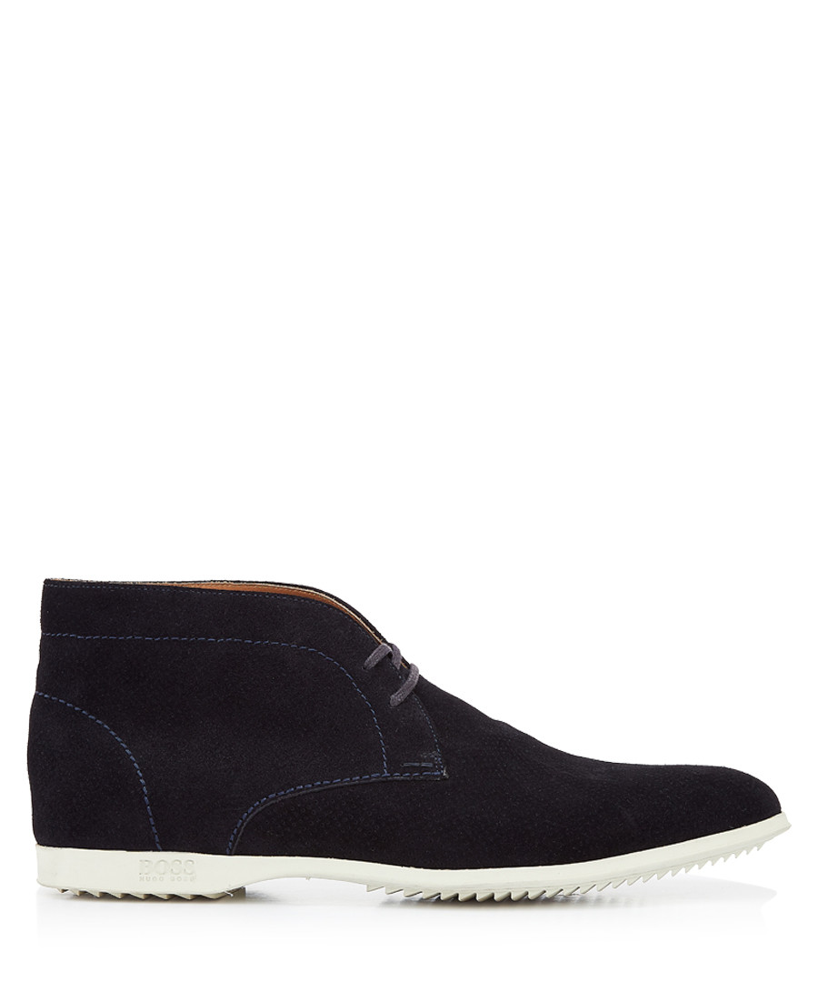 Dark blue lace up desert boots Sale - Boss By Hugo Boss