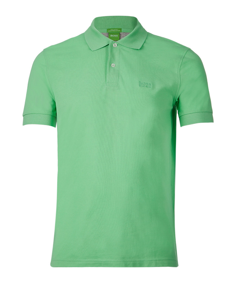 Green pure cotton polo shirt Sale - Boss By Hugo Boss