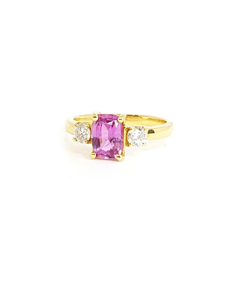1.50ct pink sapphire & diamond gold ring Sale - Buy Fine Diamonds