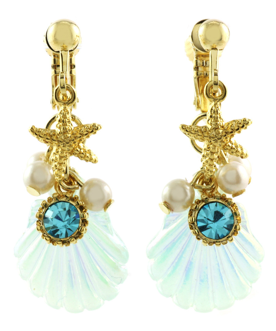 Sea Treasures gold-plated earrings Sale - fleur envy