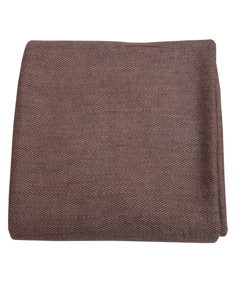 Brown pure cashmere throw 135x255cm Sale - Panache Handicraft Ltd