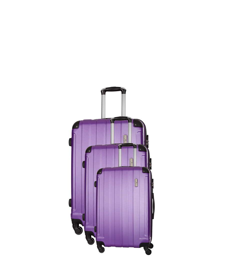 Delos 3pc purple spinner suitcase nest Sale - Platinium Luggage