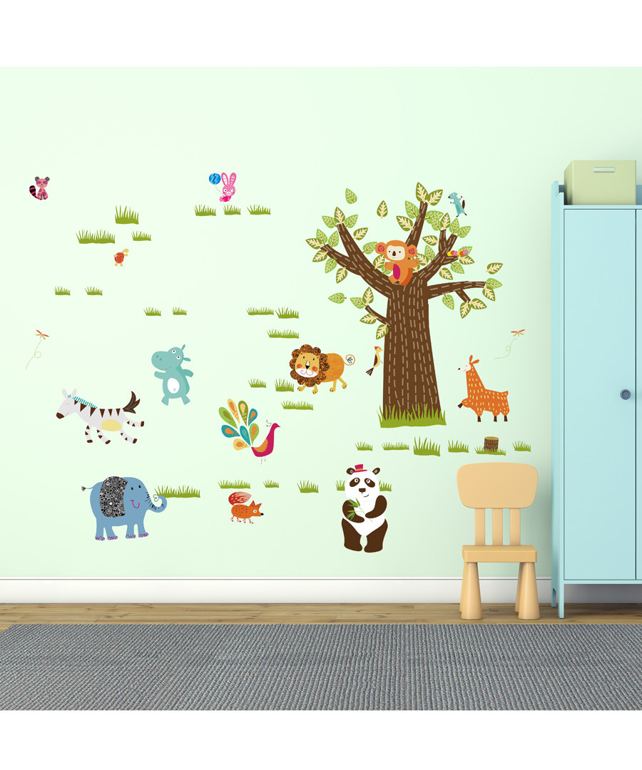 Kid's Zoo in my Room wall stickers Sale - Walplus