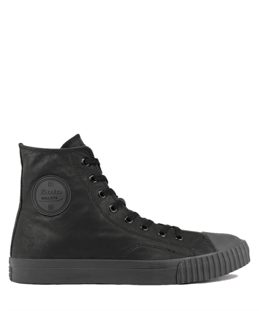 Black leather high top sneakers Sale - BATA