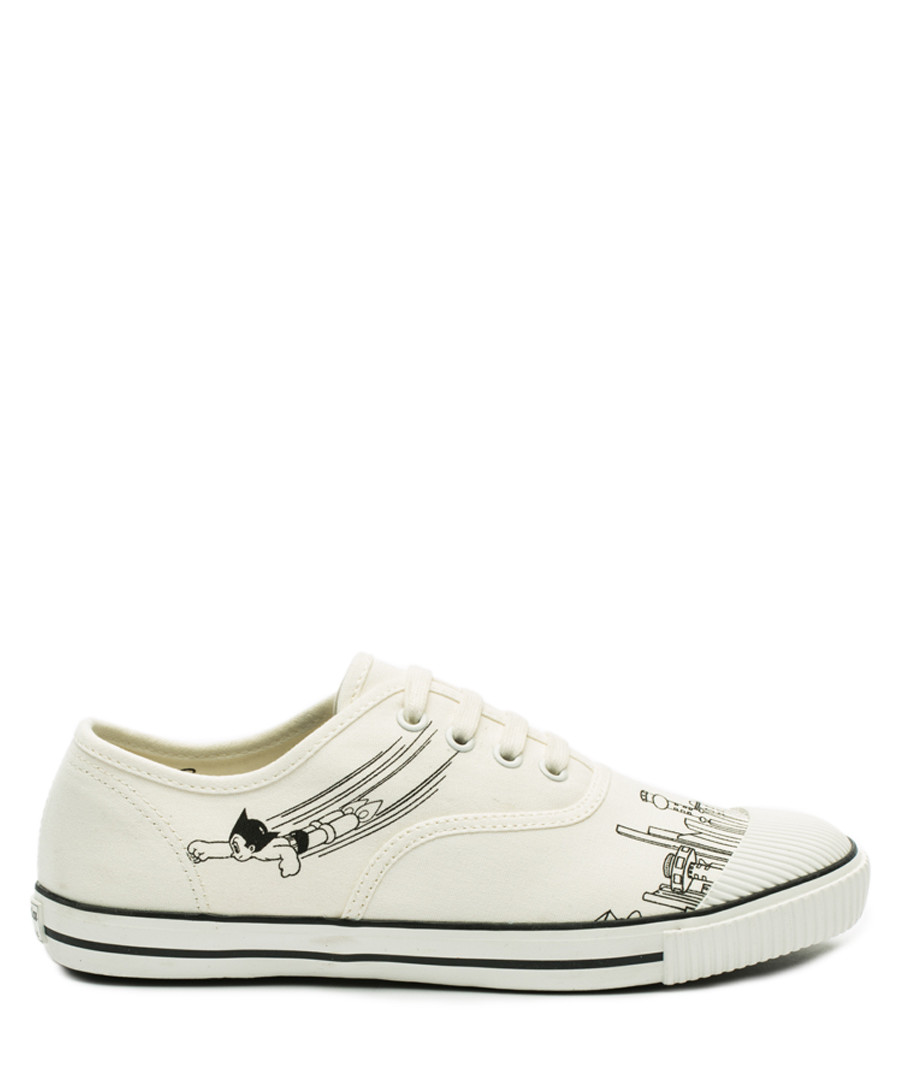 White & black canvas tennis sneakers Sale - BATA
