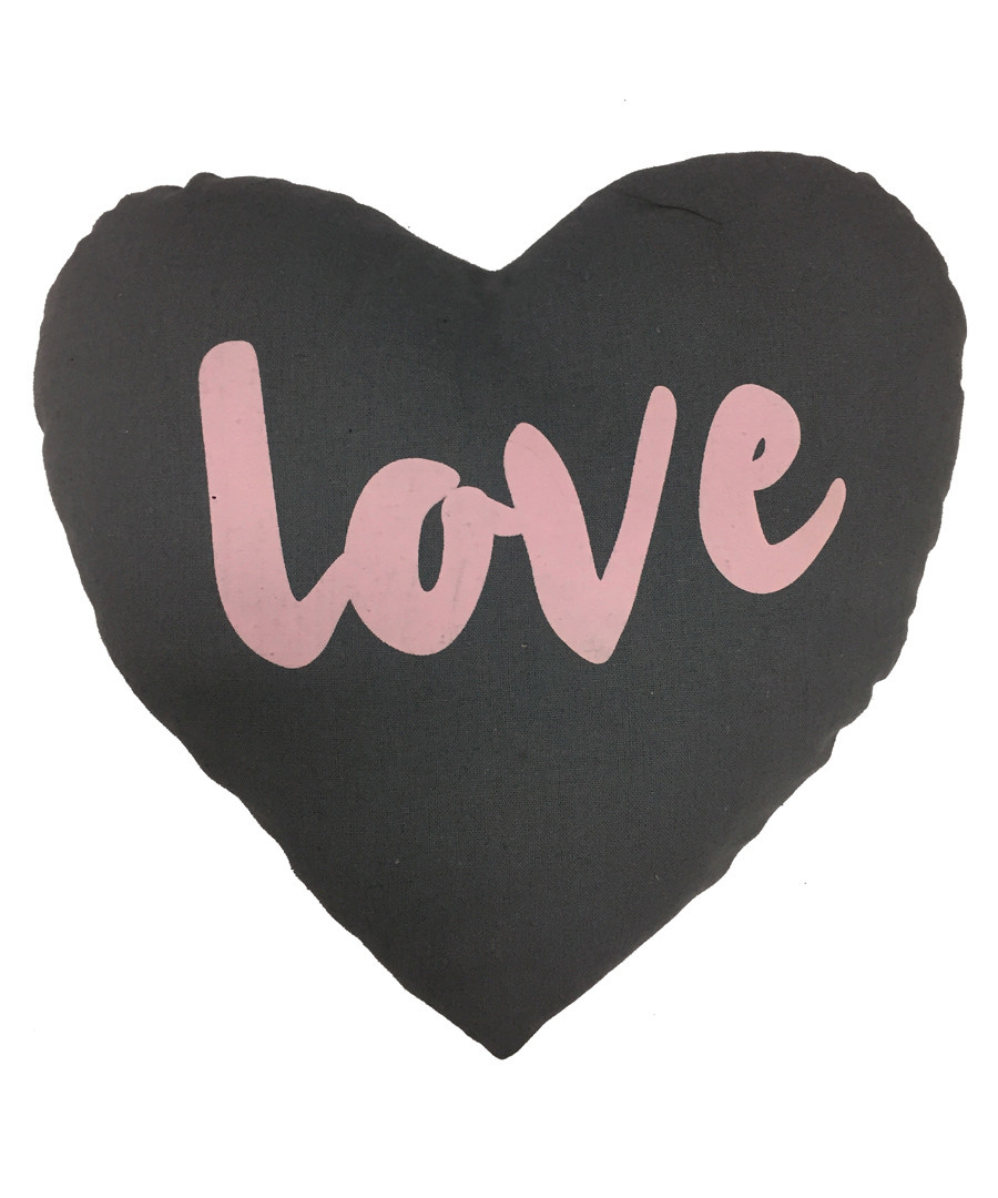 Love charcoal heart cushion Sale - Maiko