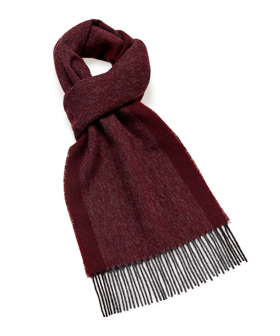 Dales wine lambswool scarf Sale - bronte