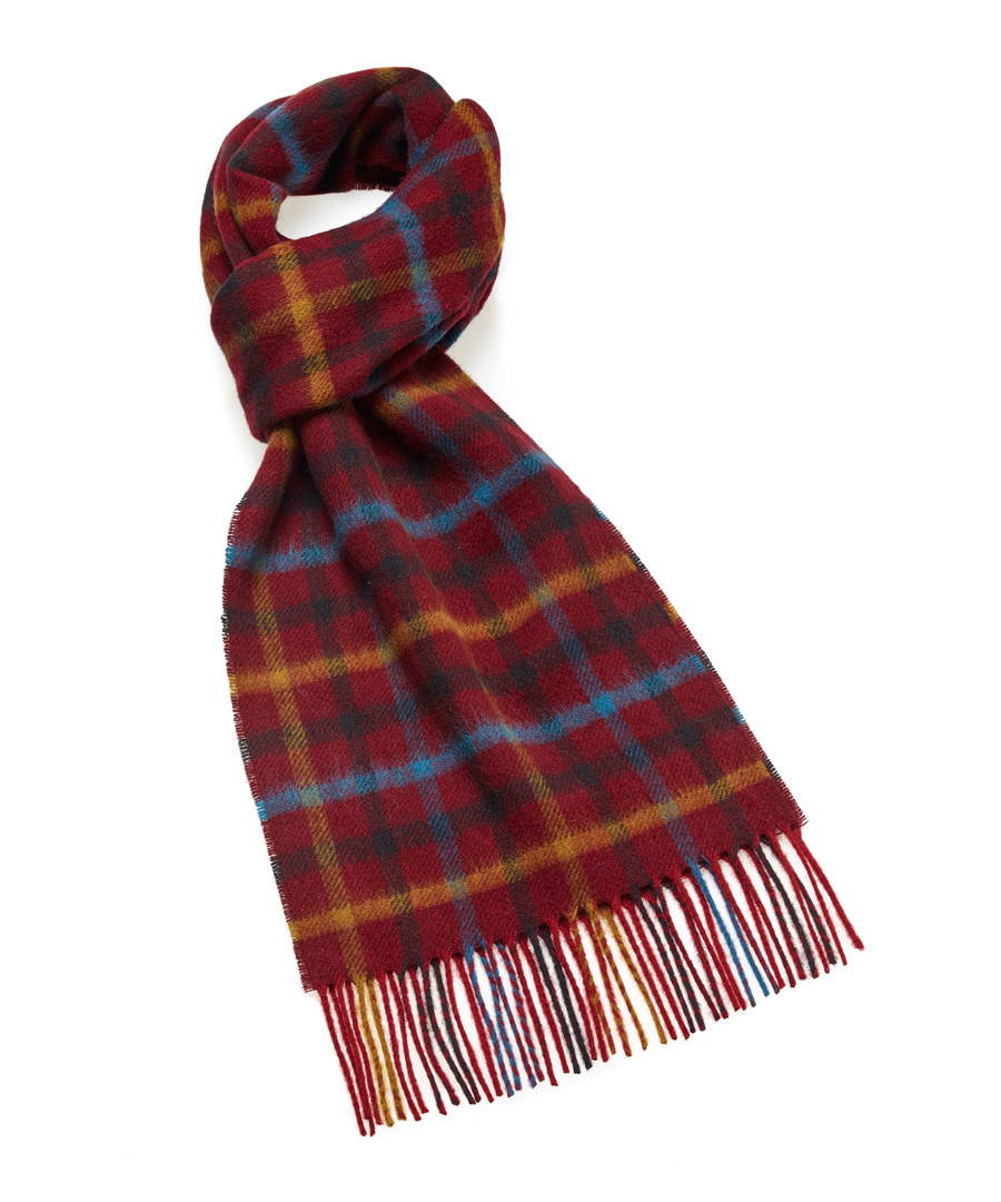 Dales wine lambswool scarf Sale - bronte