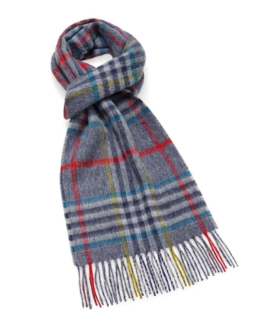 Dales grey & multi lambswool scarf Sale - bronte