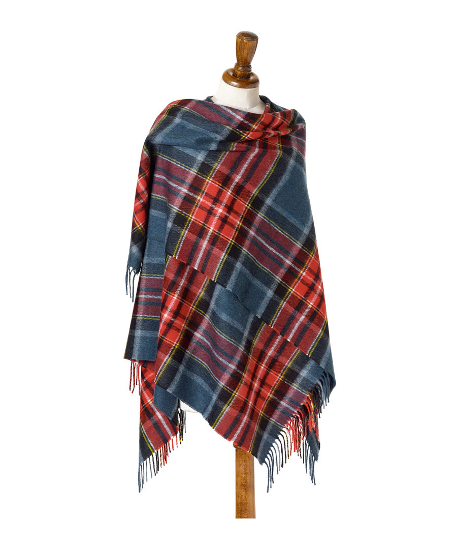 Teal lambswool ruana Sale - bronte