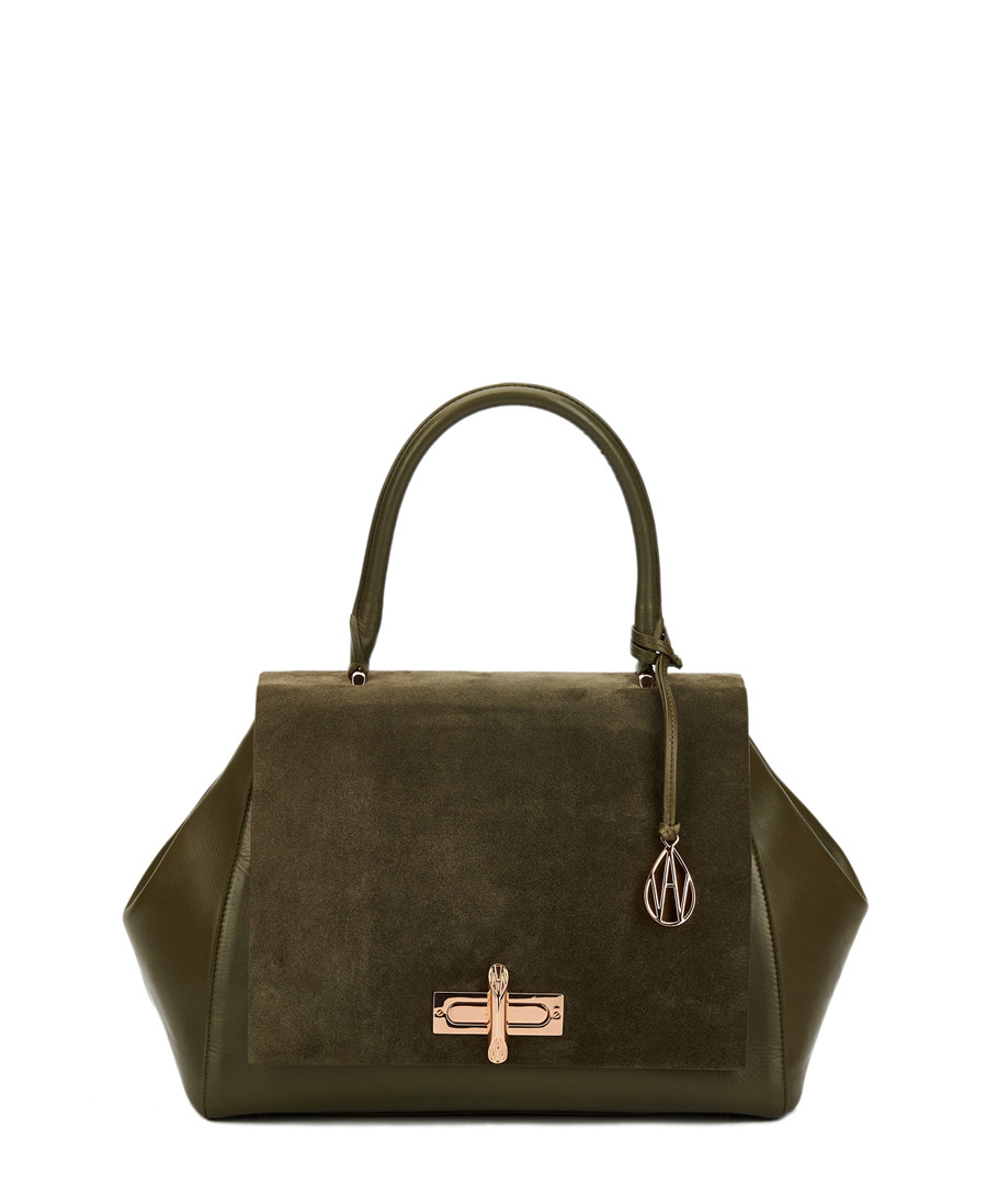 The Cagney khaki leather shoulder bag Sale - Amanda Wakeley