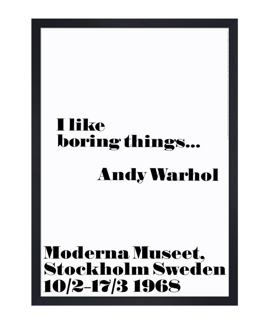 I like Boring Things framed print Sale - Andy Warhol