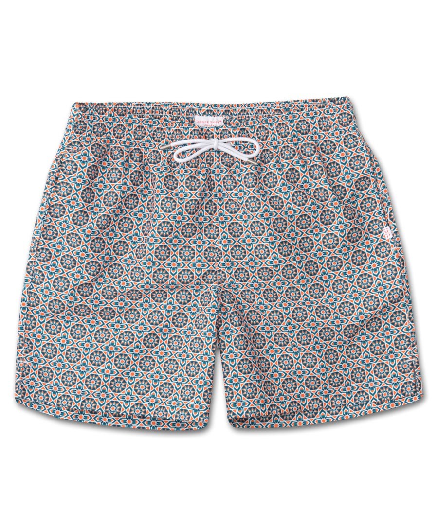 Black brocade swimming shorts Sale - Derek Rose