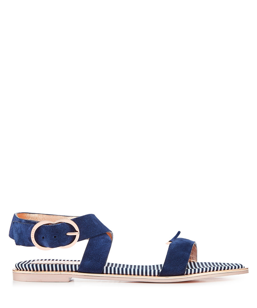 Navy suede buckle sandals Sale - ted baker