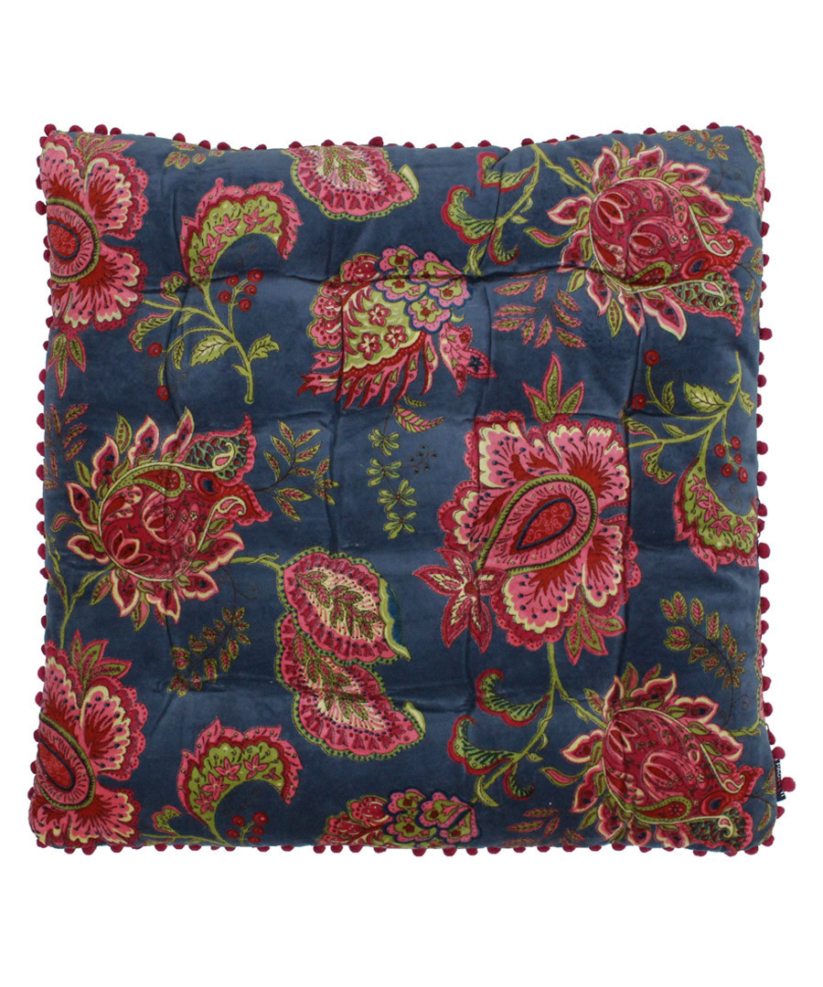 Malisa blue pure cotton cushion Sale - riva paoletti