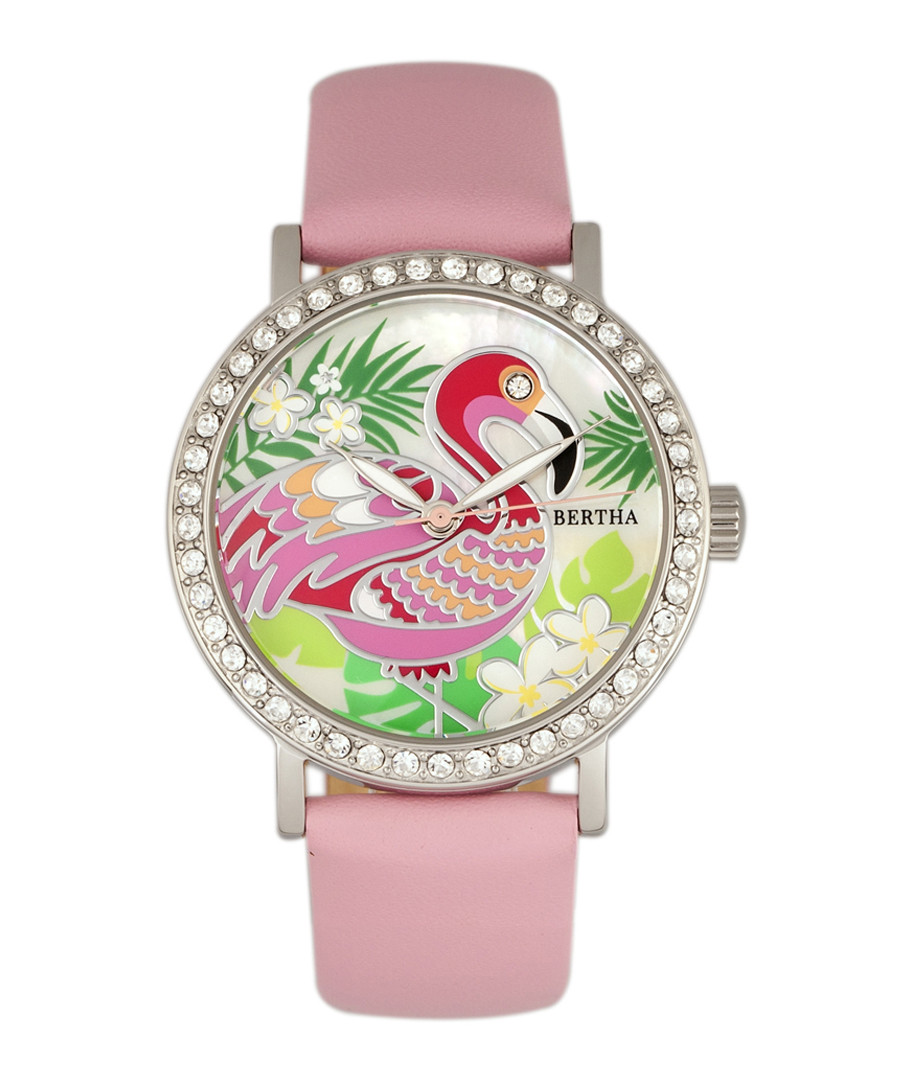 Luna pink leather flamingo watch Sale - bertha