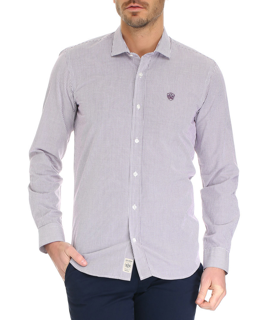 Purple pennant pure cotton shirt Sale - galvanni
