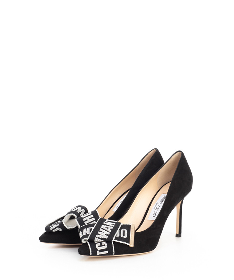Tegan black suede bow stiletto heels Sale - jimmy choo