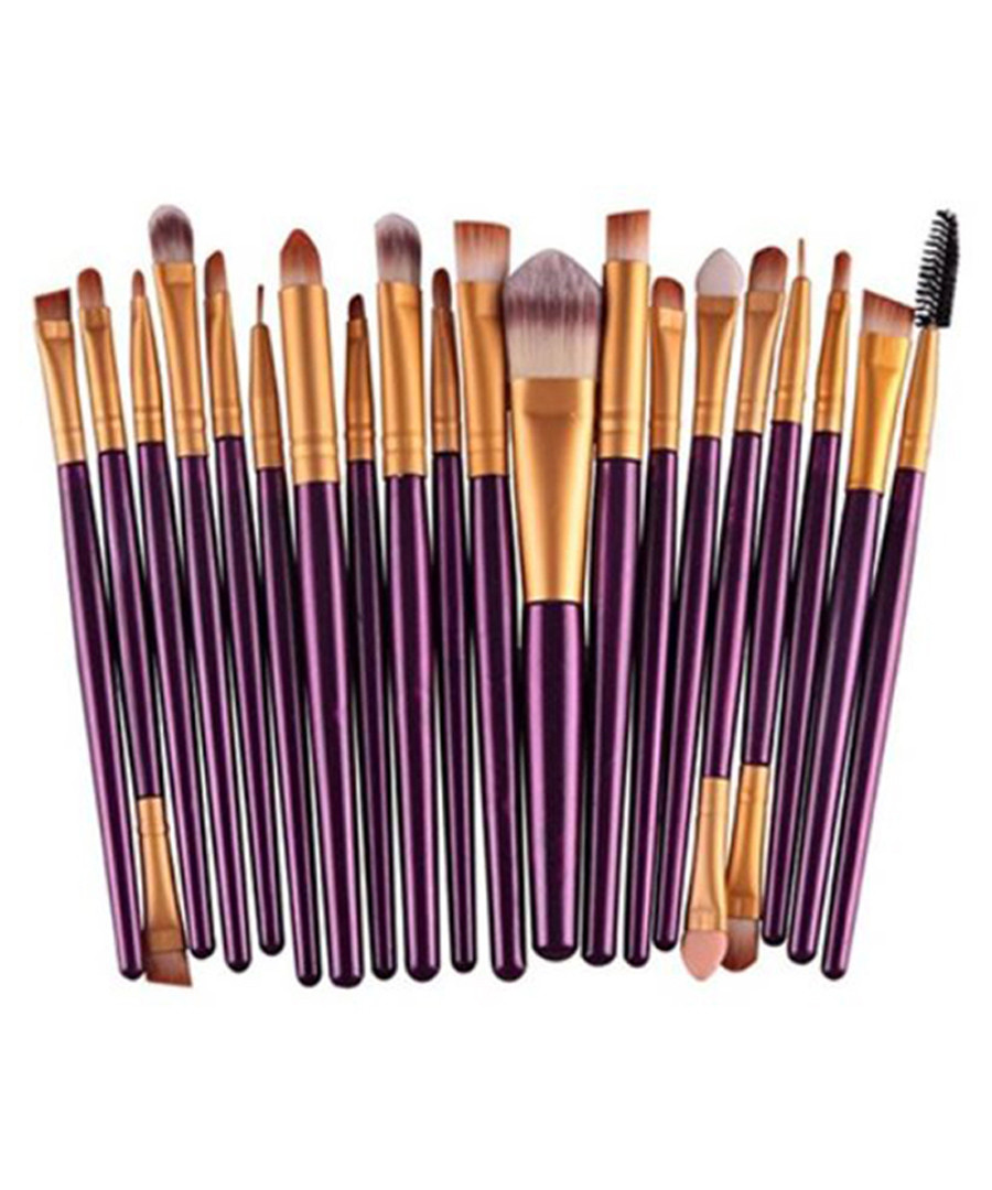 20pc purple make up brush set Sale - dynergy