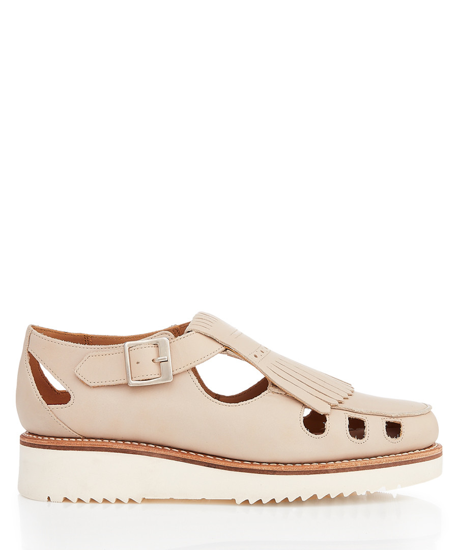 Women's natural leather cut-out sandals Sale - Grenson