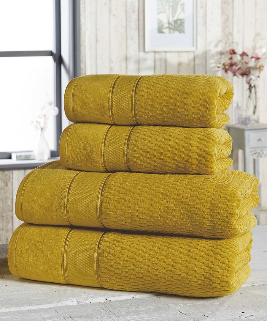 4pc ochre cotton towel bale Sale - royal velvet