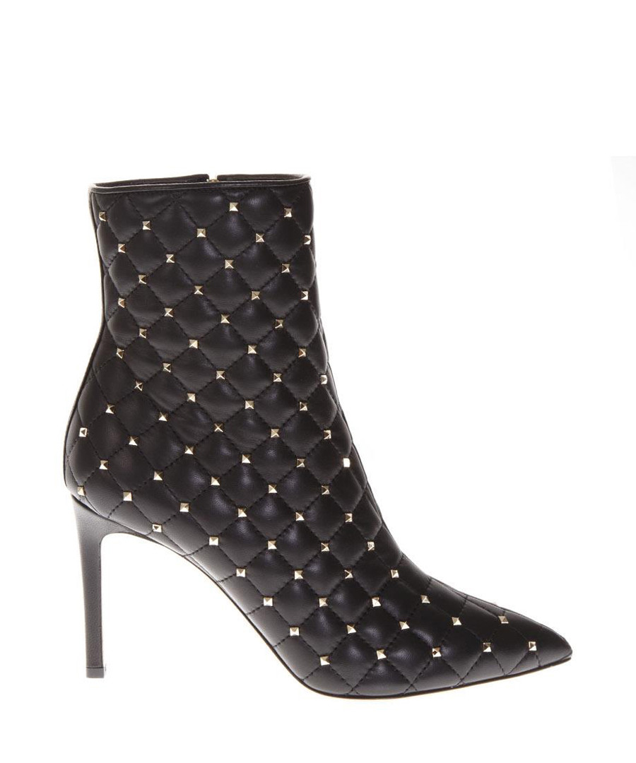 Black leather quilted heeled ankle boots Sale - valentino garavani