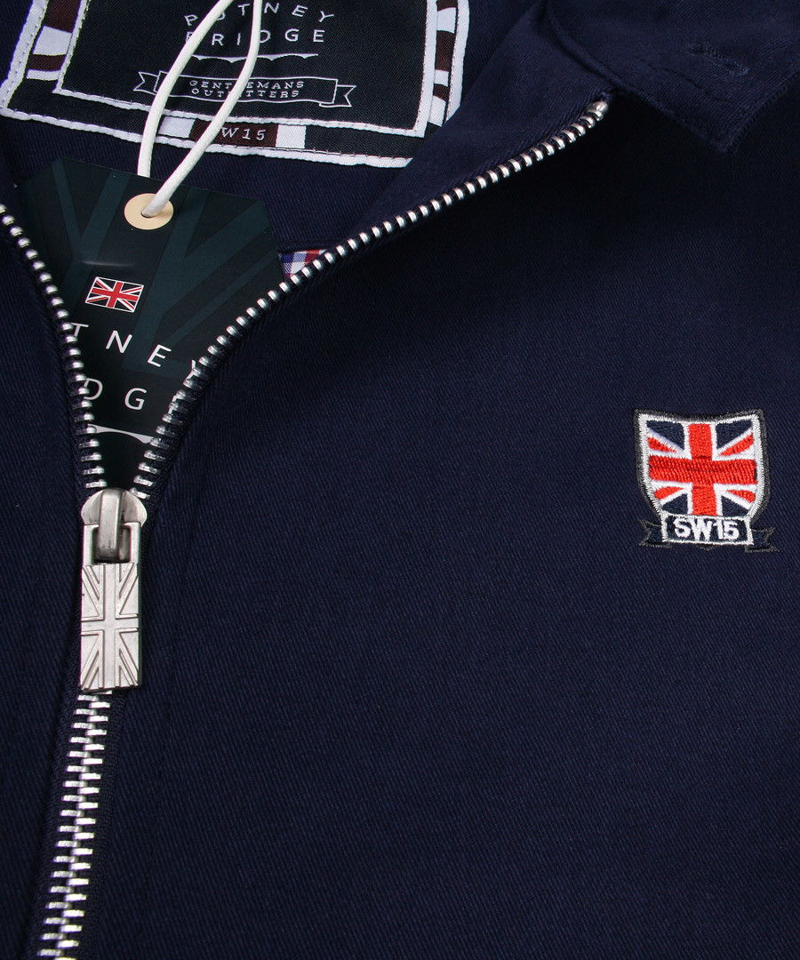 Navy Harrington jacket Sale - putney bridge