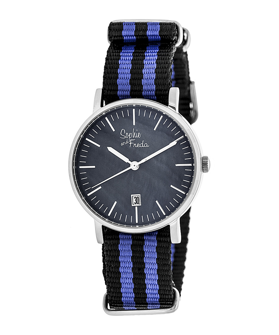 Nantucket blue & navy stripe watch Sale - sophie & freda
