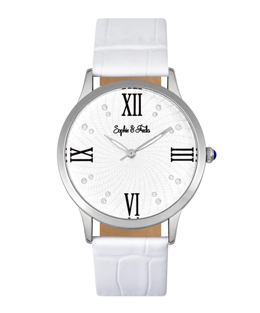 Sonoma silver-tone & white watch Sale - sophie & freda