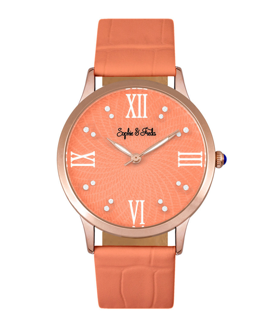 Sonoma rose gold-tone & coral watch Sale - sophie & freda